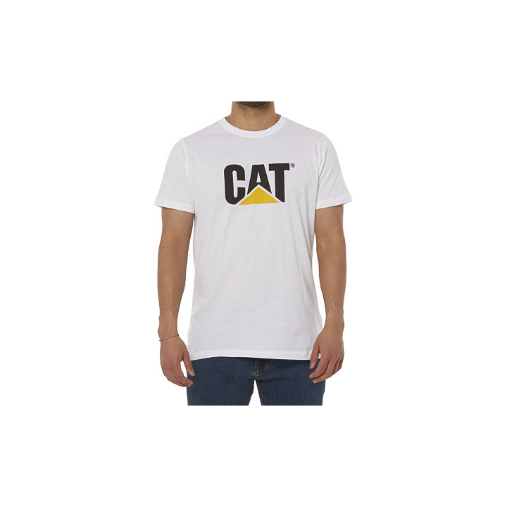 Caterpillar Original Logo Philippines - Mens T-Shirts - White 59271OSUW